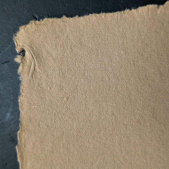 Shizen Design Pastel Paper Tan Shizen Design - Handmade Deckle Edge Pastel Paper - 8.5x11 Sheets