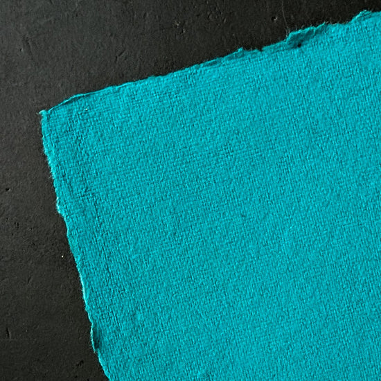 Shizen Design Pastel Paper Turquoise Shizen Design - Handmade Deckle Edge Pastel Paper - 8.5x11 Sheets