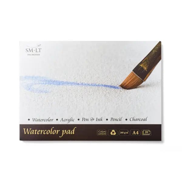 SM-LT Watercolour Pad - Gluebound SM-LT - Watercolour Pad - Cold Press - 260gsm - 30x21cm A4