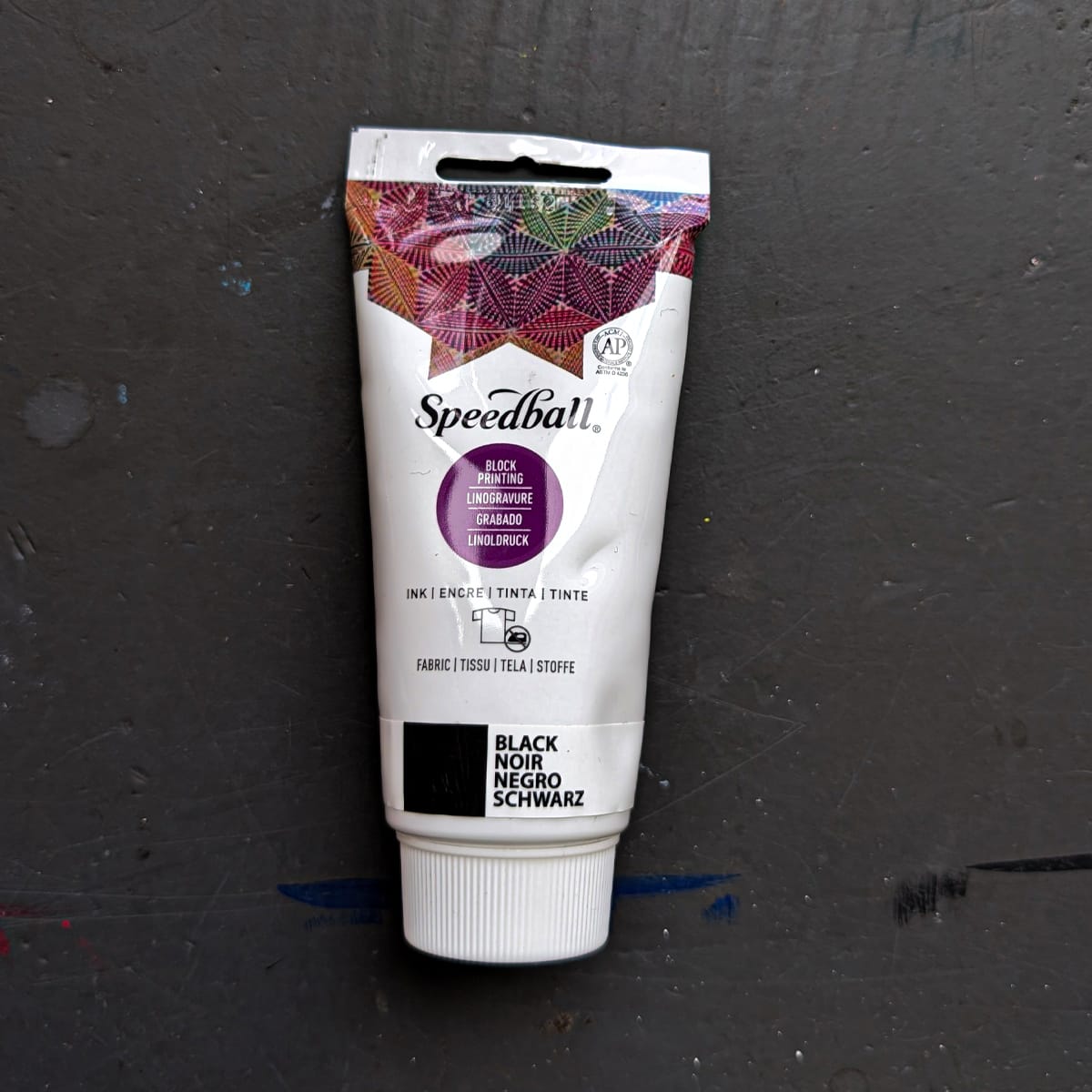 Speedball Block Printing Ink Black Speedball - Fabric Block Printing Ink - 2.5oz Tubes