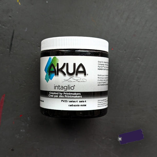 Speedball Block Printing Ink Carbazole Violet Akua - Intaglio Ink - 236mL Jars - Series 4
