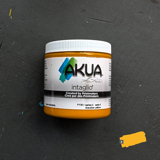 Speedball Block Printing Ink Diarylide Yellow Akua - Intaglio Ink - 236mL Jars - Series 4