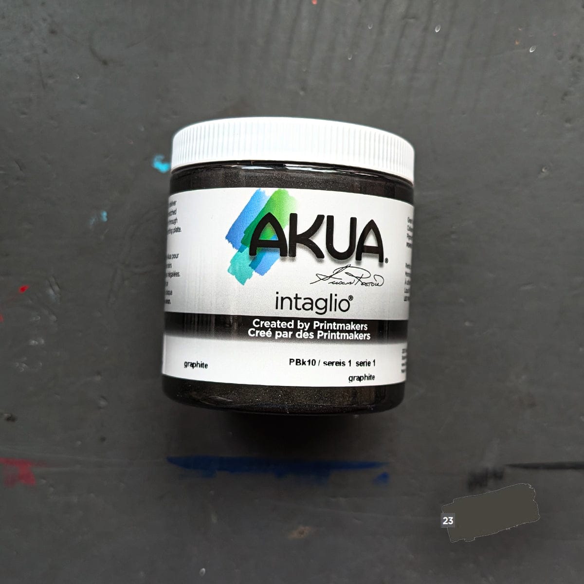 Speedball Block Printing Ink Graphite Akua - Intaglio Ink - 236mL Jars - Series 1
