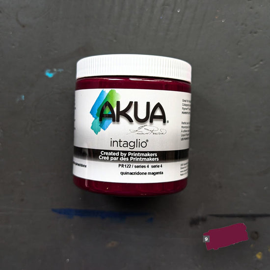 Speedball Block Printing Ink Quinacridone Magenta Akua - Intaglio Ink - 236mL Jars - Series 4