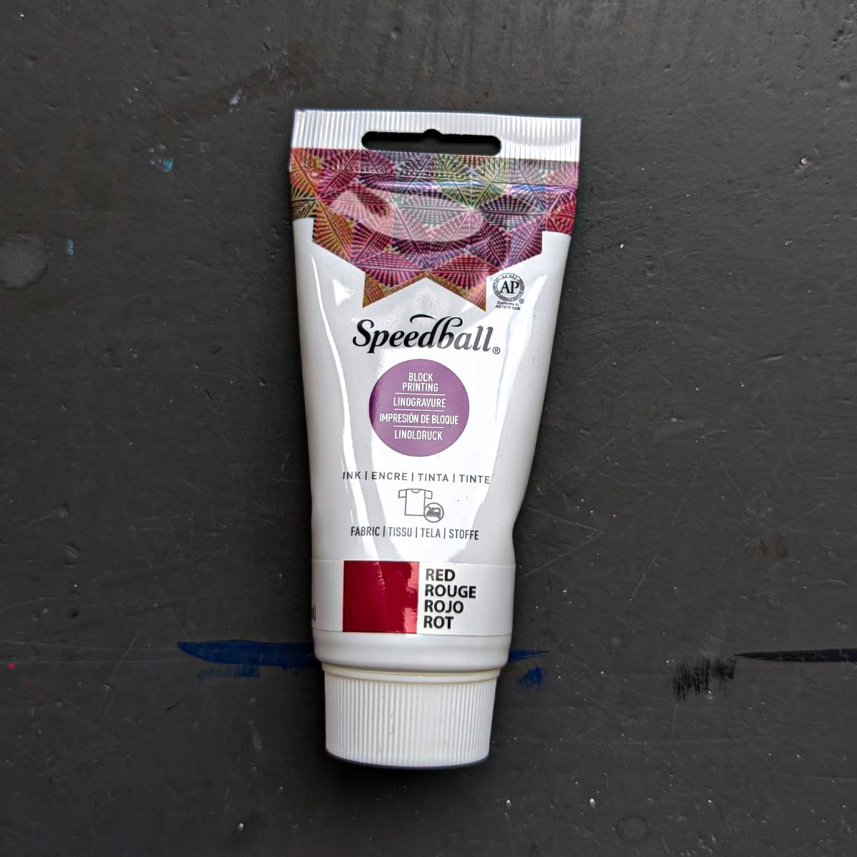 Speedball Block Printing Ink Red Speedball - Fabric Block Printing Ink - 2.5oz Tubes