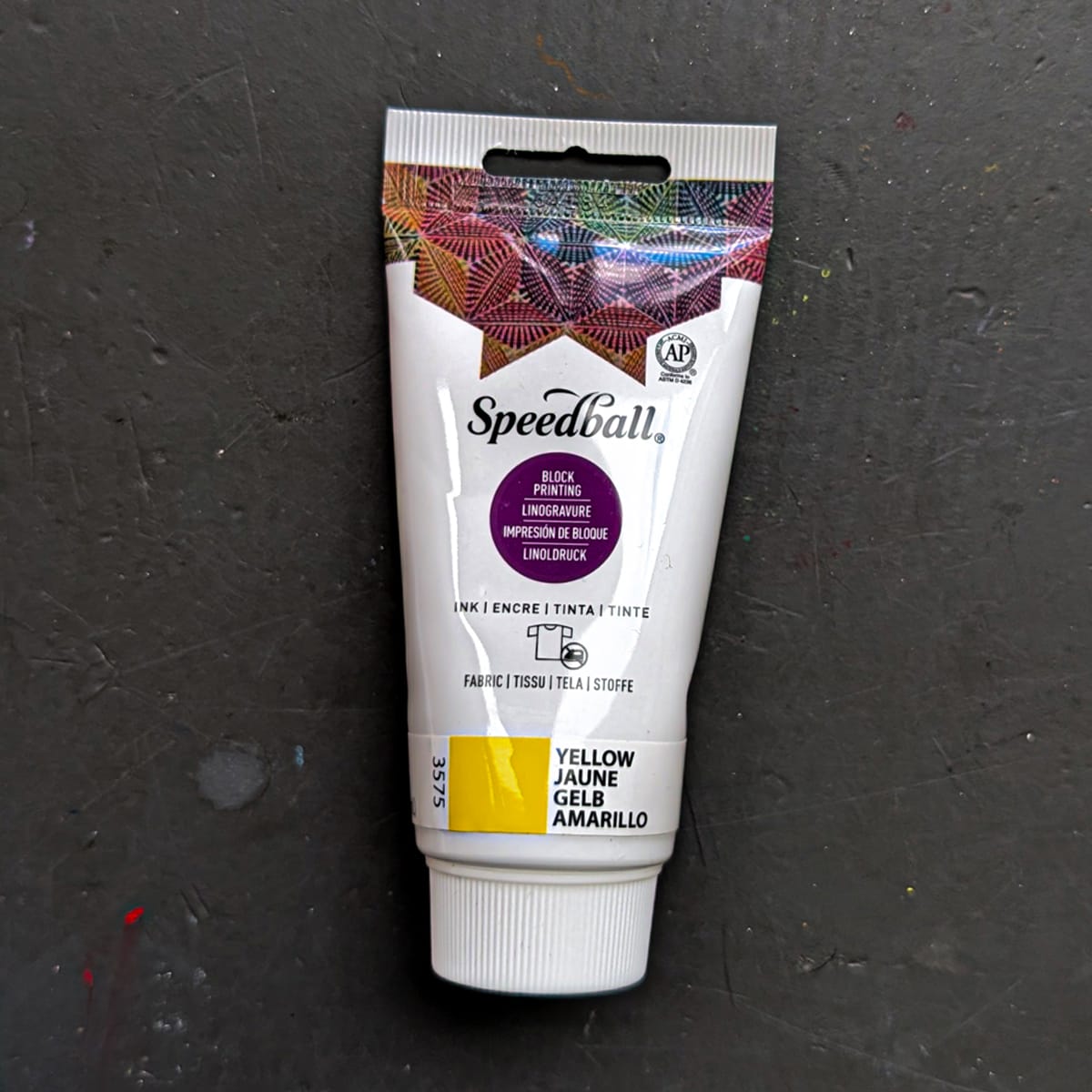 Speedball Block Printing Ink Yellow Speedball - Fabric Block Printing Ink - 2.5oz Tubes