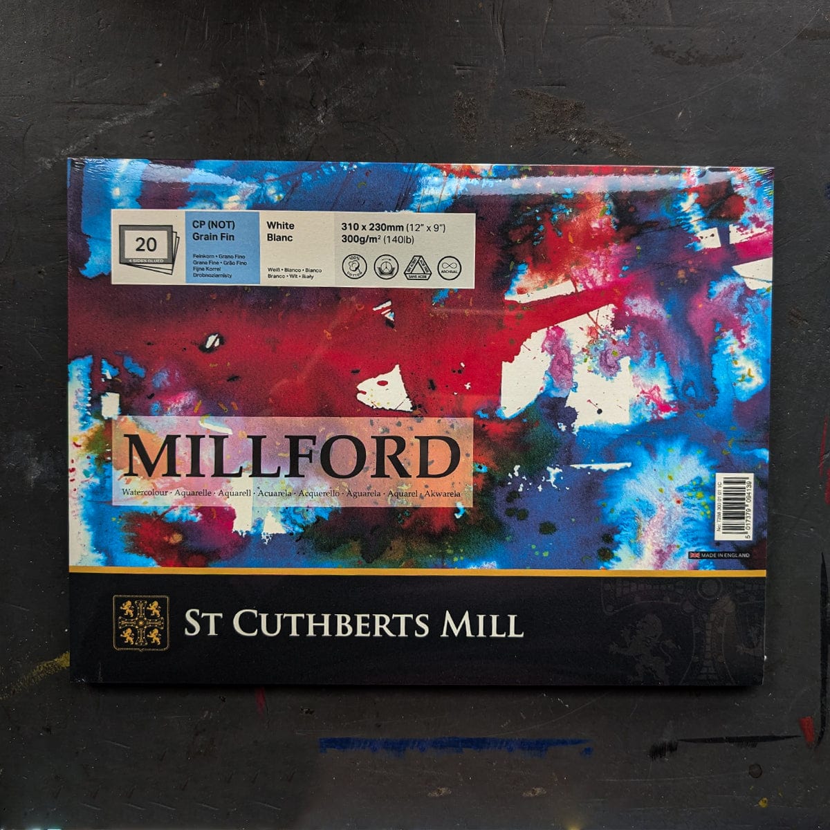 St. Cuthberts Mill Watercolour Block Millford - Watercolour Paper - Cold Press - 140lb - 12x9" Block