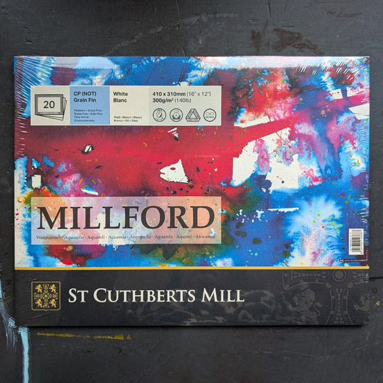 St. Cuthberts Mill Watercolour Block Millford - Watercolour Paper - Cold Press - 140lb - 16x12" Block