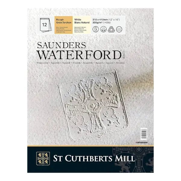 St. Cuthberts Mill Watercolour Pad - Gluebound Saunders Waterford - Watercolour Pad - Rough - 140lb - 12x16"