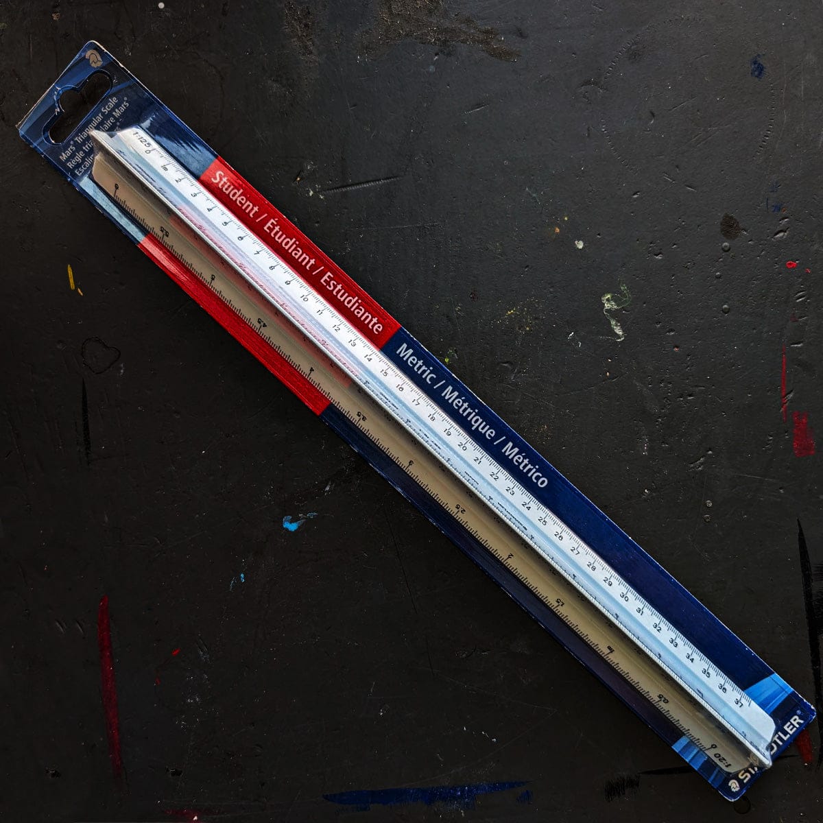 Staedtler Scale Ruler Staedtler - Mars Tri-Scale Ruler - Engineer - 12" Imperial - Student