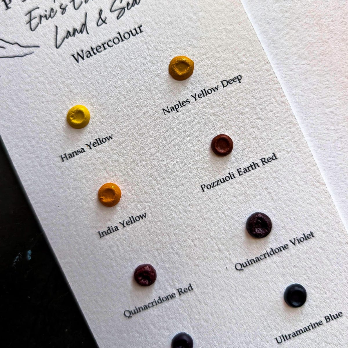 Stoneground Paint Co. Dot Card Stoneground - Watercolour Dot Card - 12 Colours - Eric's Essentials: Land & Sea