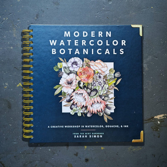 Stoneground Paint Co. Trade Book Modern Watercolor Botanicals by Sarah Simon - Hard Cover