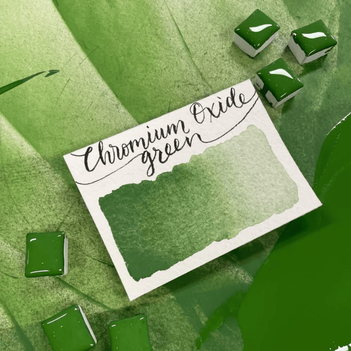 Stoneground Paint Co. Watercolour Pan Chromium Oxide Green Stoneground - Watercolour Half Pans - Series 1