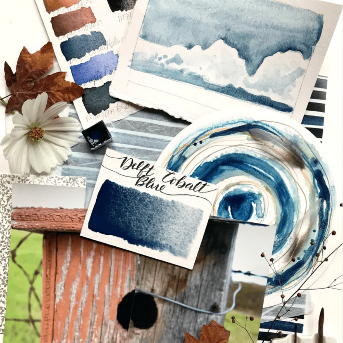 Stoneground Paint Co. Watercolour Pan Delft Blue Hue Stoneground - Watercolour Half Pans - Series 4