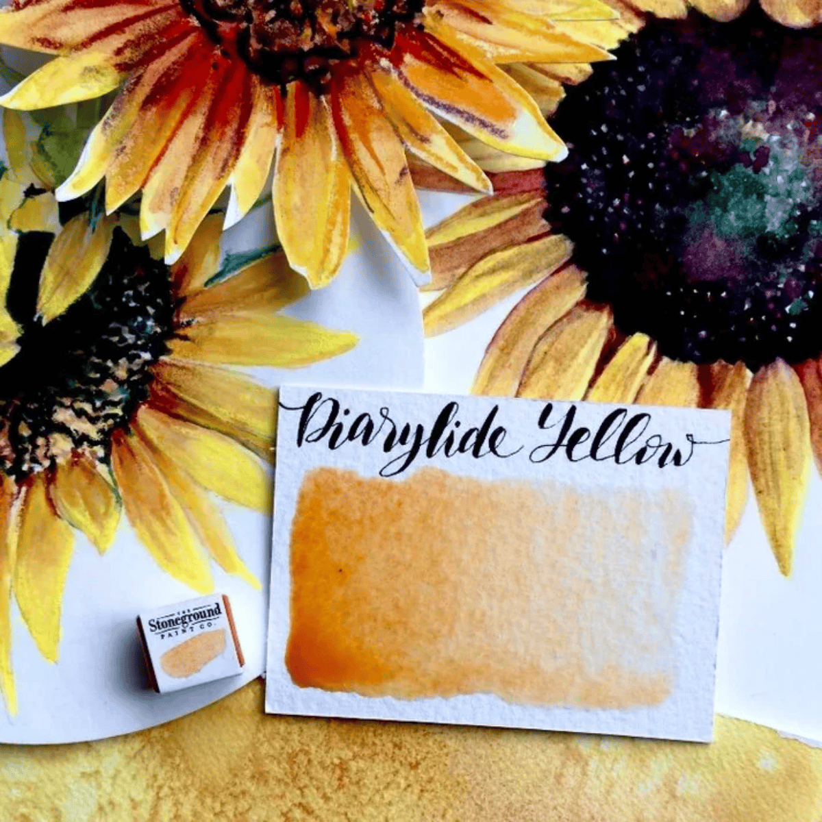 Stoneground Paint Co. Watercolour Pan Diarylide Yellow Stoneground - Watercolour Half Pans - Series 5