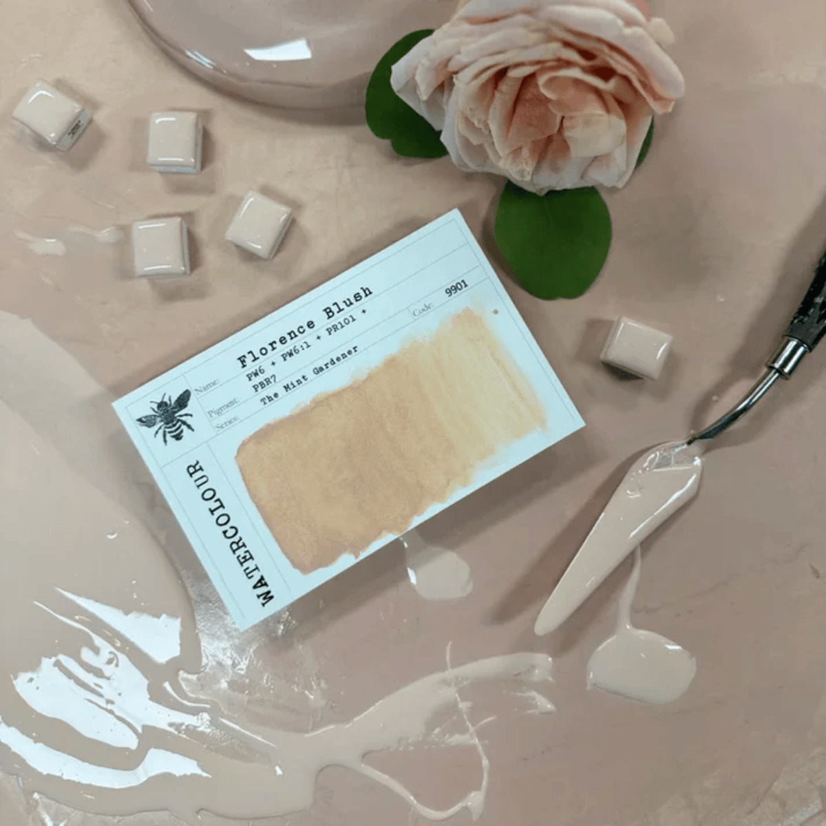 Stoneground Paint Co. Watercolour Pan Florence Blush Stoneground - Watercolour Half Pans - Series 4