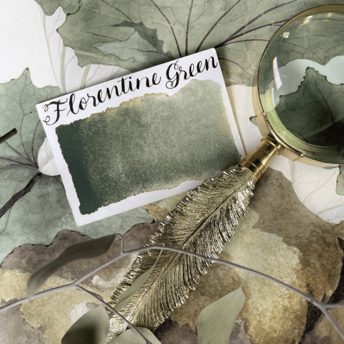 Stoneground Paint Co. Watercolour Pan Florentine Green Stoneground - Watercolour Half Pans - Series 1