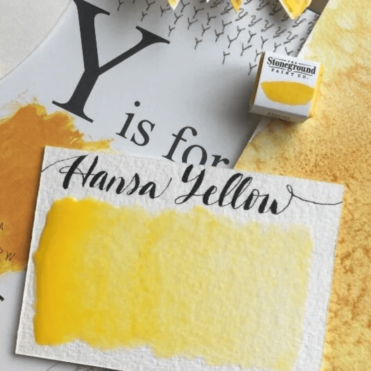 Stoneground Paint Co. Watercolour Pan Hansa Yellow Stoneground - Watercolour Half Pans - Series 5
