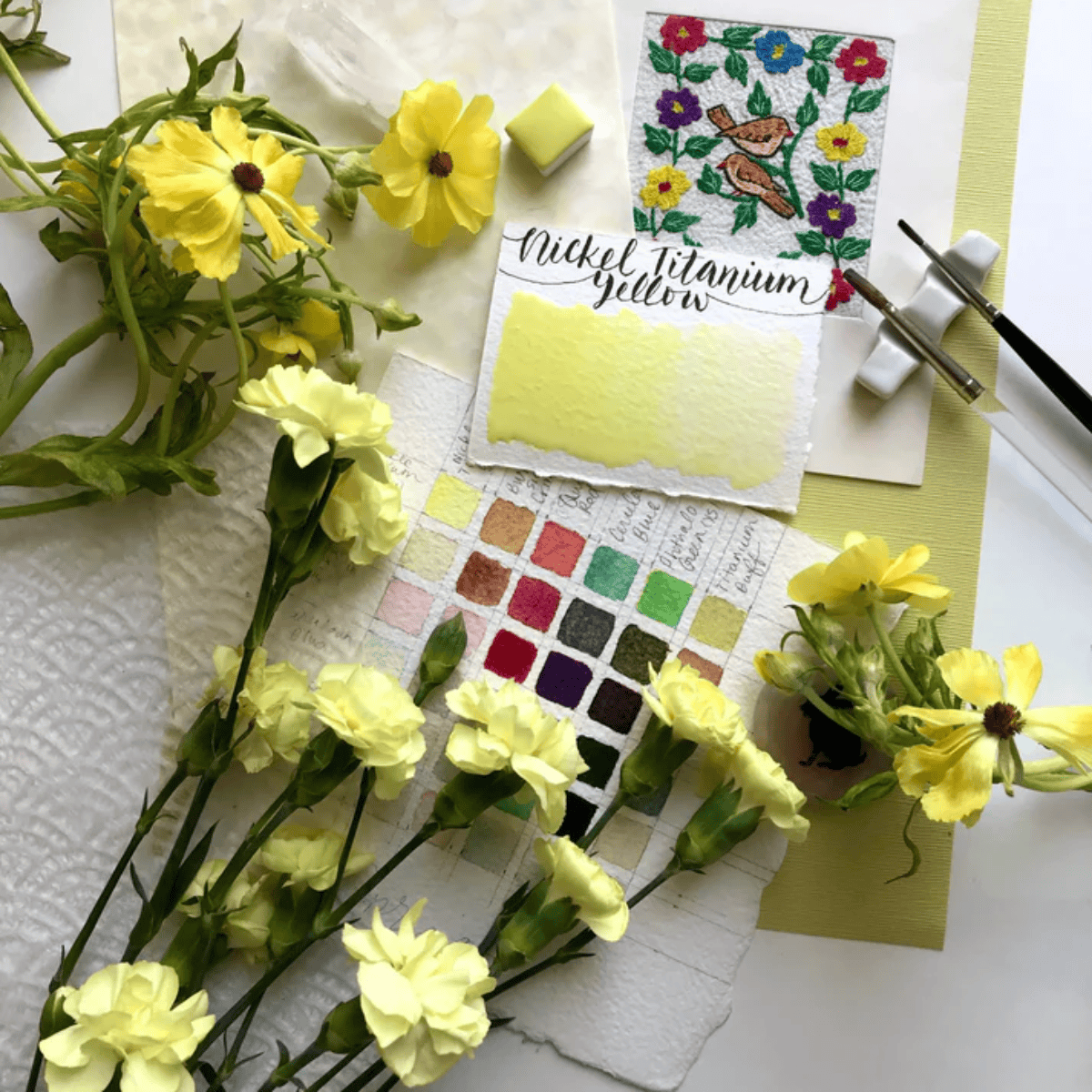 Stoneground Paint Co. Watercolour Pan Nickel Titan Yellow Stoneground - Watercolour Half Pans - Series 3