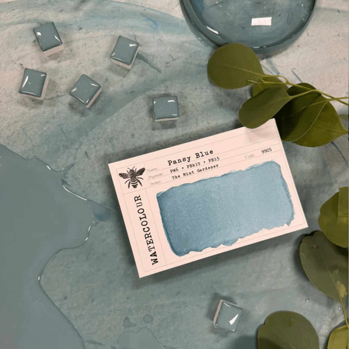 Stoneground Paint Co. Watercolour Pan Pansy Blue Stoneground - Watercolour Half Pans - Series 3