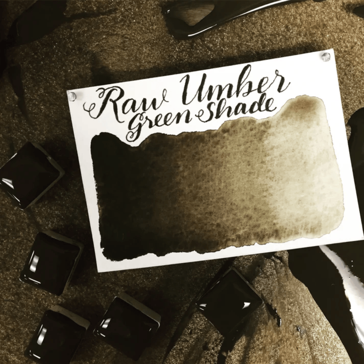 Stoneground Paint Co. Watercolour Pan Raw Umber (Green Shade) Stoneground - Watercolour Half Pans - Series 1