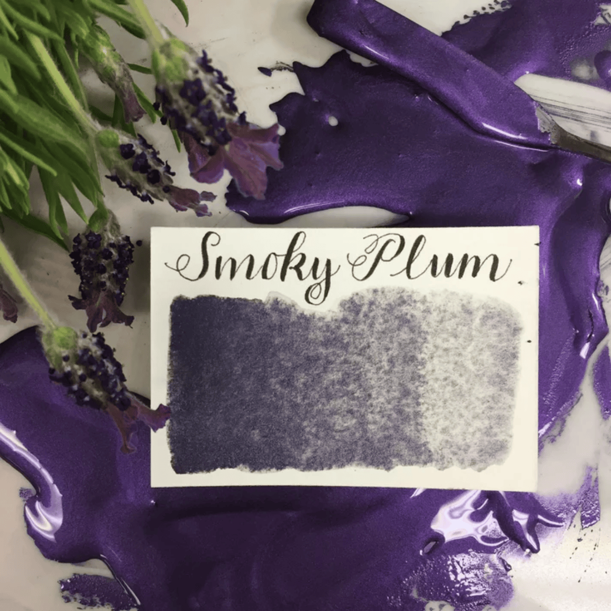 Stoneground Paint Co. Watercolour Pan Smokey Plum - Pearlescent Stoneground - Watercolour Half Pans - Series 3