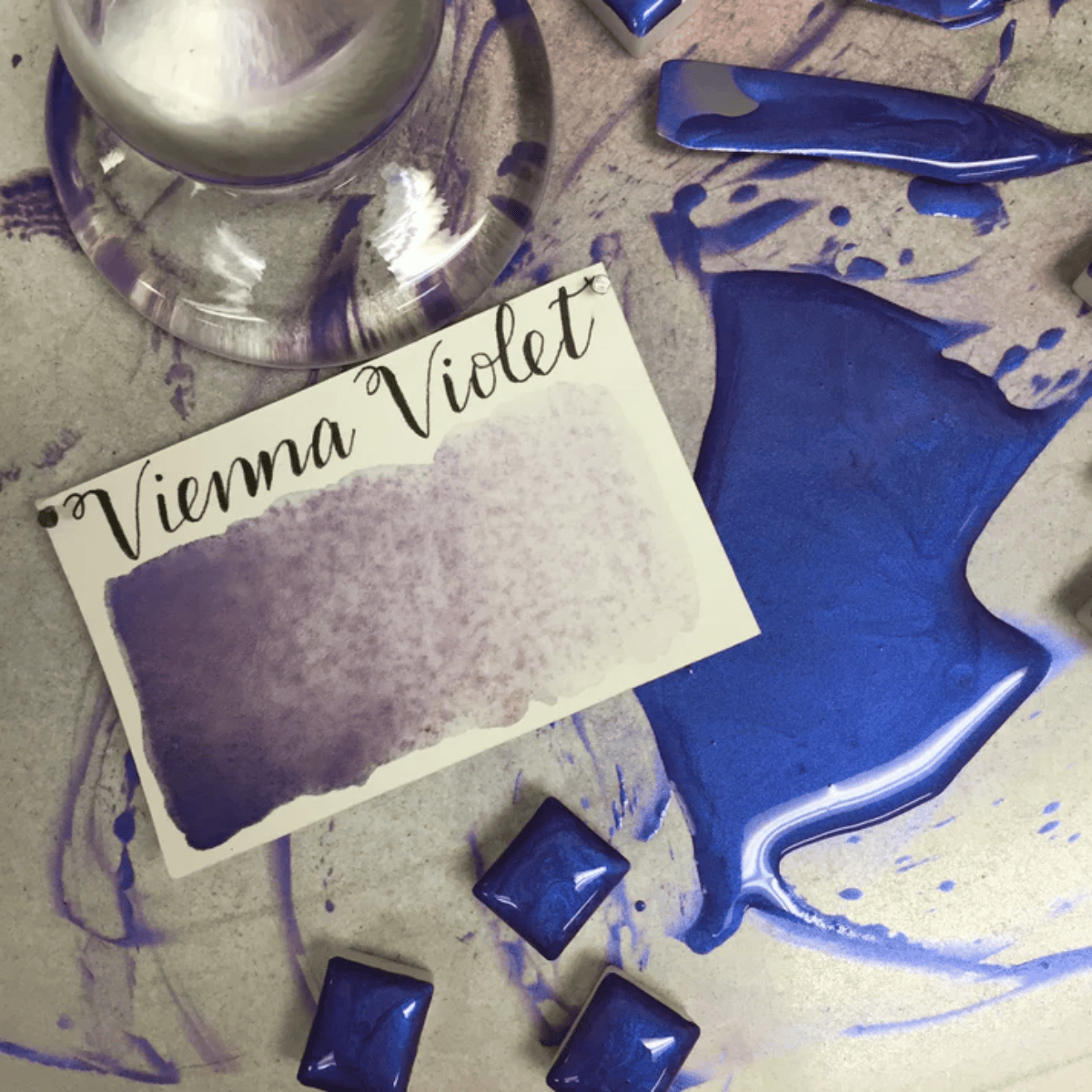 Stoneground Paint Co. Watercolour Pan Vienna Violet - Pearlescent Stoneground - Watercolour Half Pans - Series 3