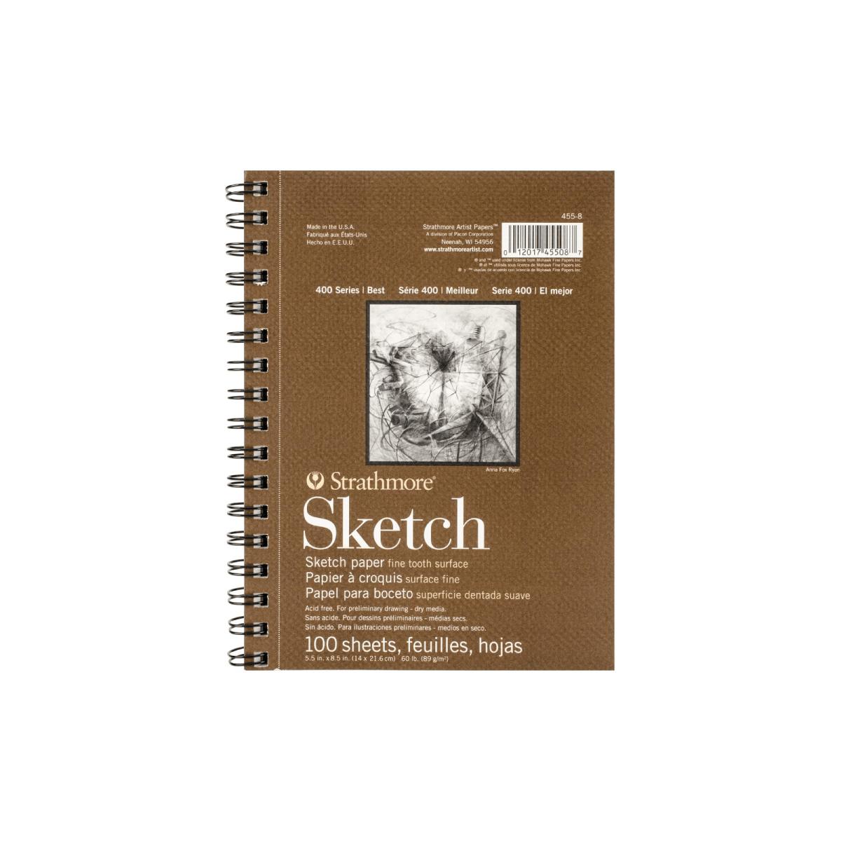 Strathmore Drawing Pad - Coil Bound Strathmore - 400 Series - Sketch Paper - 5.5x8.5" Coil Bound Pad