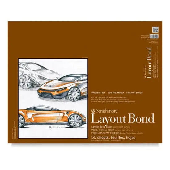 Strathmore Drawing Pad - Gluebound Strathmore - 400 Series - Layout Bond Pad - 19x24"