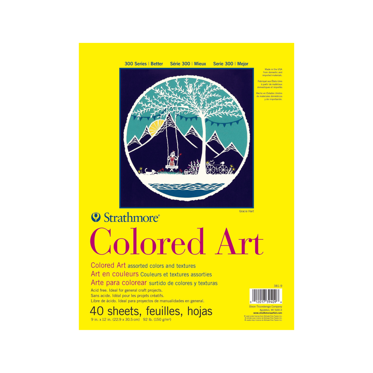 Strathmore Paper Pad Strathmore - 300 Series - Coloured Art Paper - 9x12" Pad