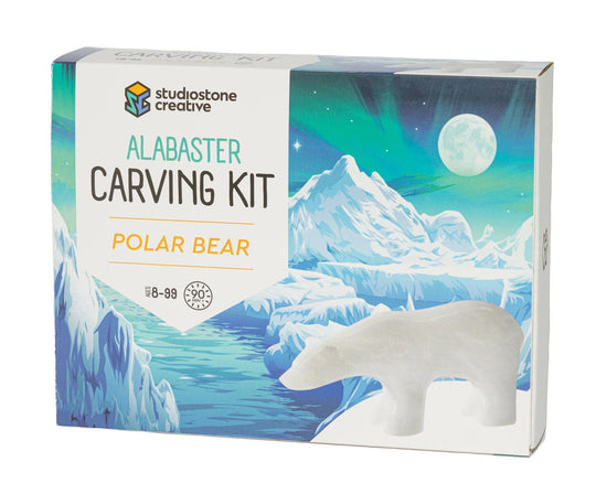 Studiostone Creative Sculpting Set Studiostone Creative - Alabaster Carving Kit - Polar Bear