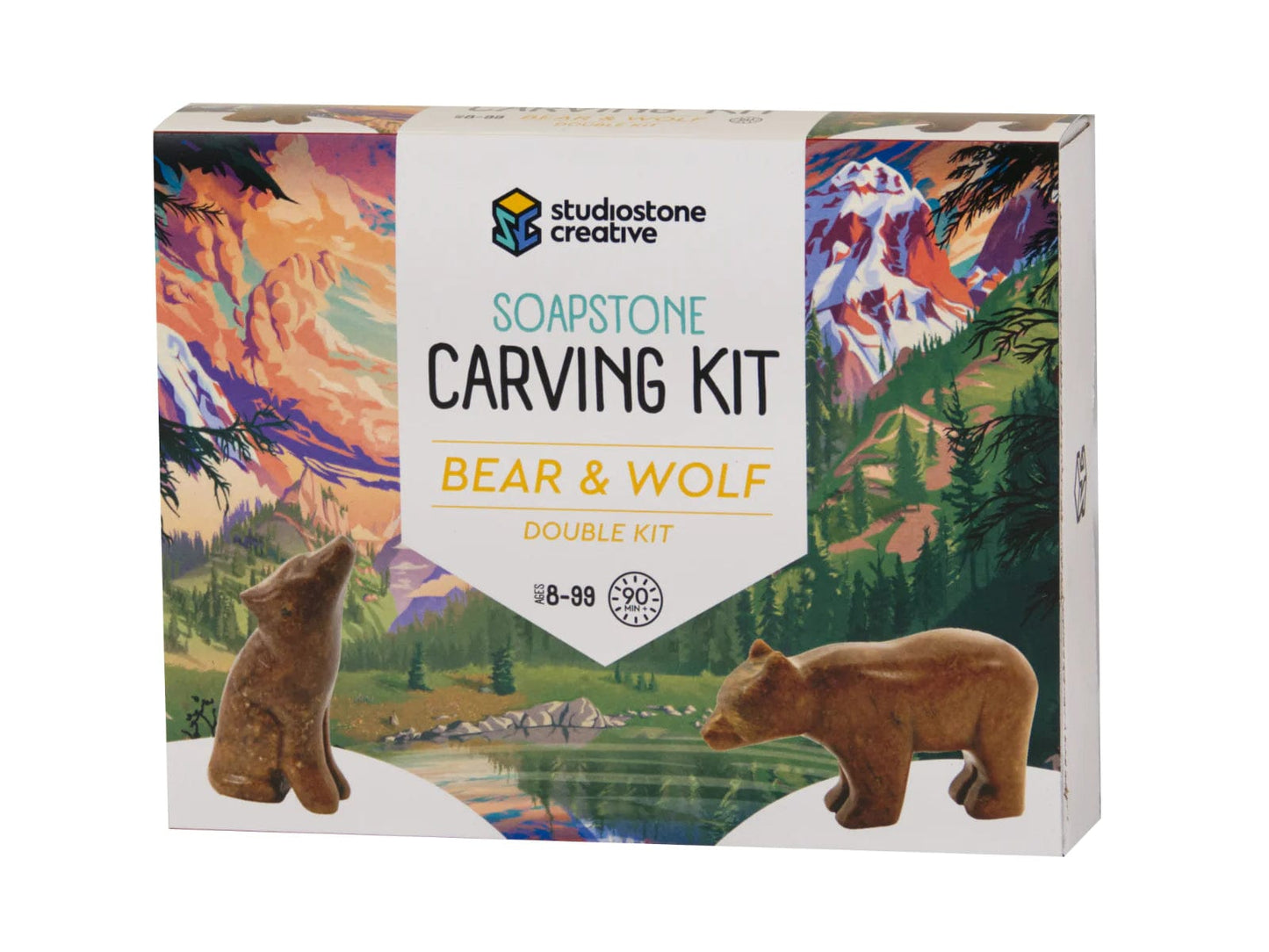 Studiostone Creative Sculpting Set Studiostone Creative - Soapstone Carving Kit - Bear and Wolf
