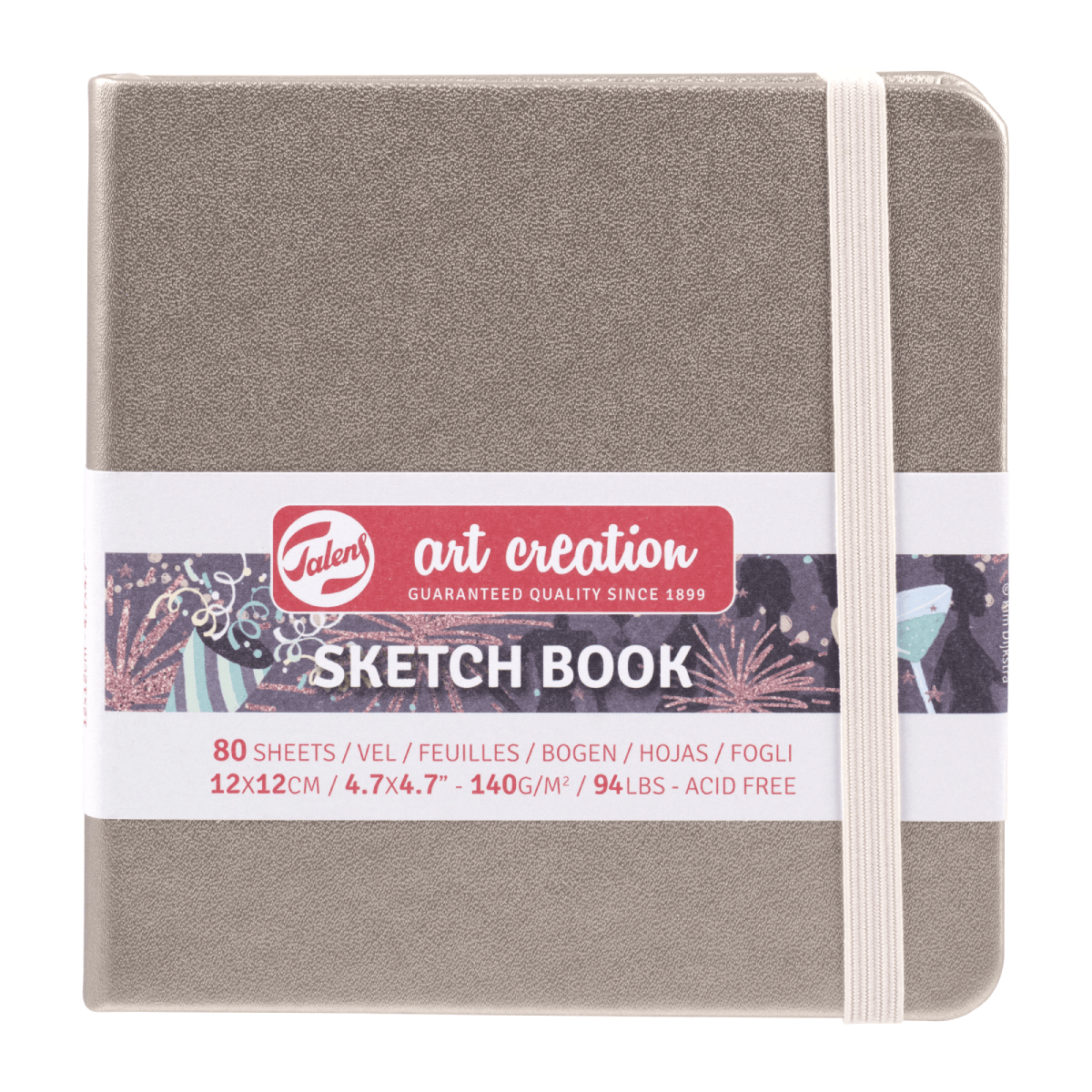 Talens Art Creation Sketchbook - Hardcover Champagne Pink Talens Art Creation - Sketch Book - 12x12cm - Square