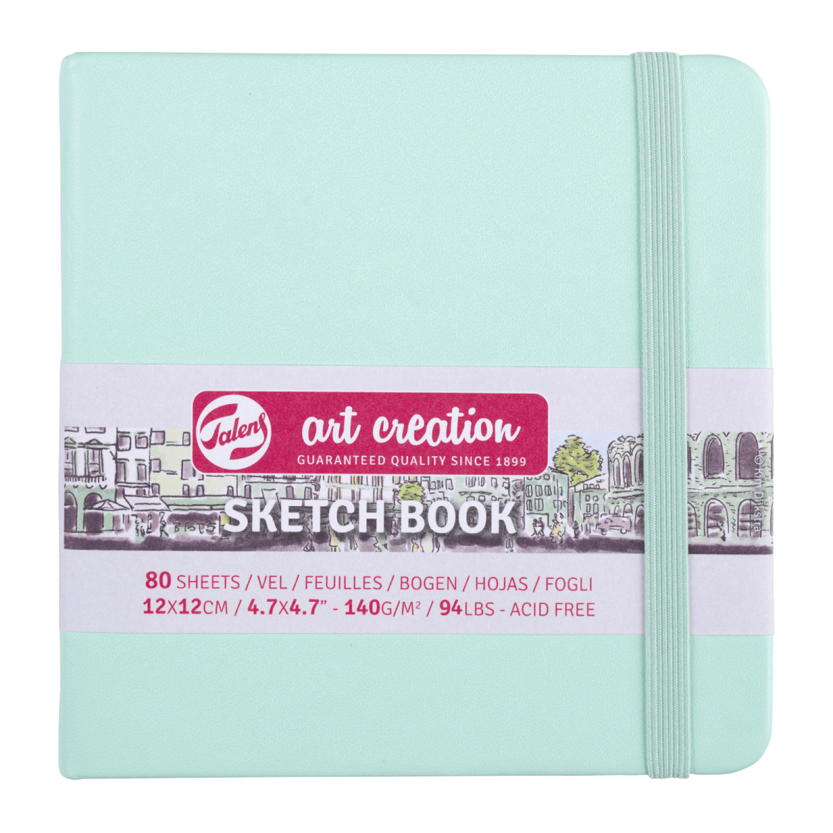 Talens Art Creation Sketchbook - Hardcover Fresh Mint Talens Art Creation - Sketch Book - 12x12cm - Square
