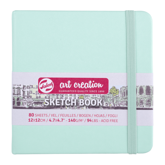 Talens Art Creation Sketchbook - Hardcover Fresh Mint Talens Art Creation - Sketch Book - 12x12cm - Square