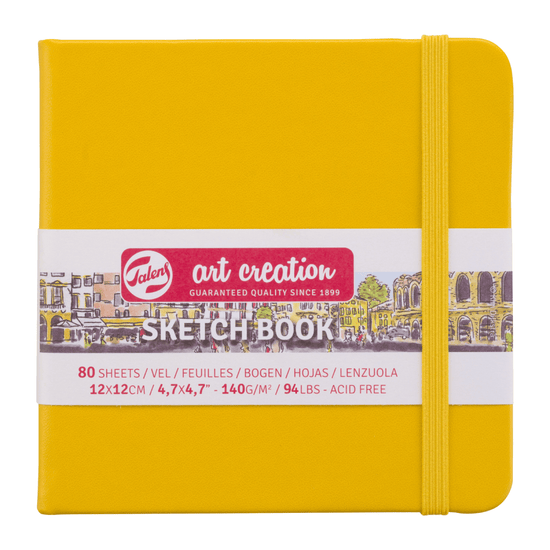 Talens Art Creation Sketchbook - Hardcover Golden Yellow Talens Art Creation - Sketch Book - 12x12cm - Square