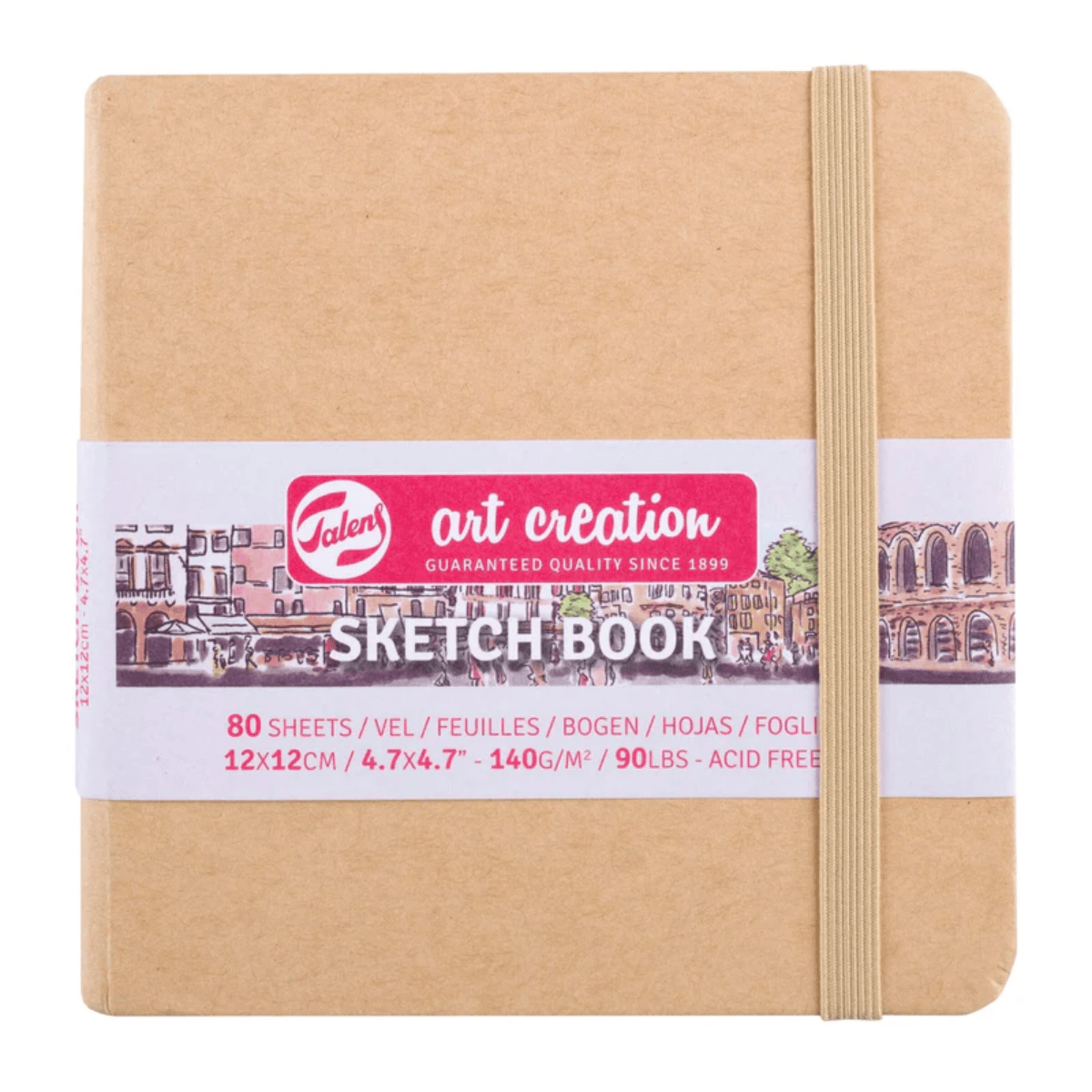 Talens Art Creation Sketchbook - Hardcover Kraft Talens Art Creation - Sketch Book - 12x12cm - Square