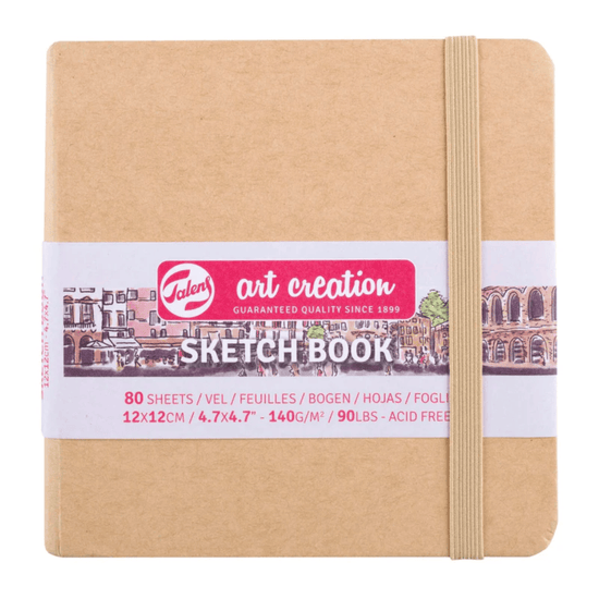 Talens Art Creation Sketchbook - Hardcover Kraft Talens Art Creation - Sketch Book - 12x12cm - Square