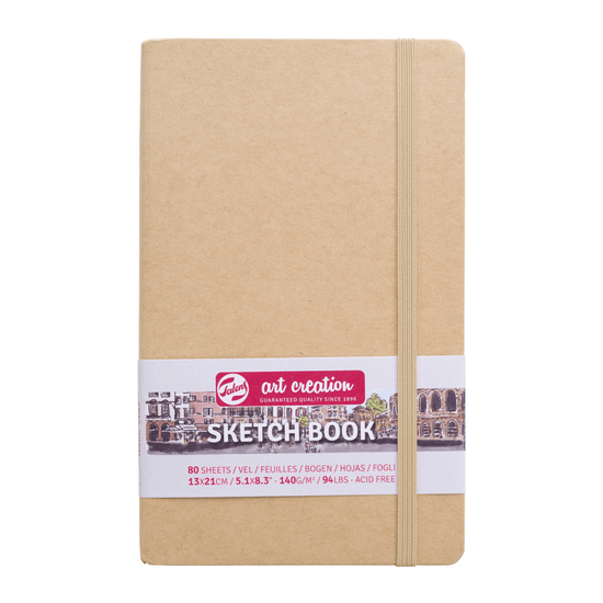 Talens Art Creation Sketchbook - Hardcover Kraft Talens - Art Creation - Sketch Book - 13x21cm - Profile