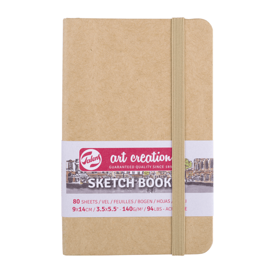 Talens Art Creation Sketchbook - Hardcover Kraft Talens - Art Creation - Sketch Book - 9x14cm - Small Profile