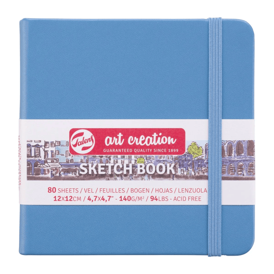 Talens Art Creation Sketchbook - Hardcover Lake Blue Talens Art Creation - Sketch Book - 12x12cm - Square