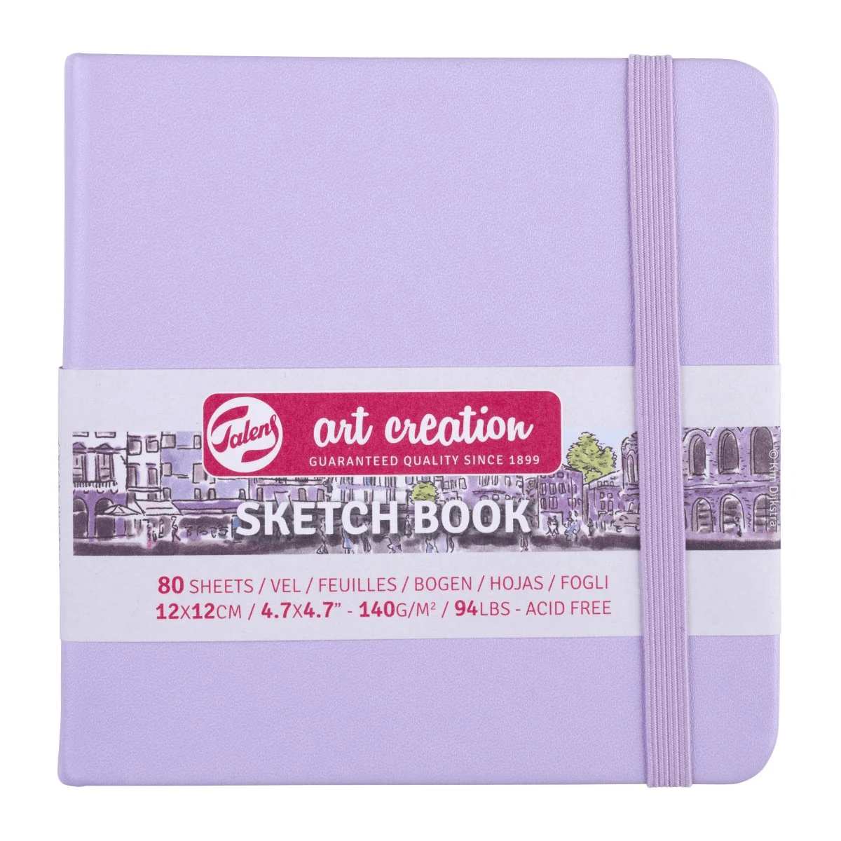 Talens Art Creation Sketchbook - Hardcover Pastel Violet Talens Art Creation - Sketch Book - 12x12cm - Square