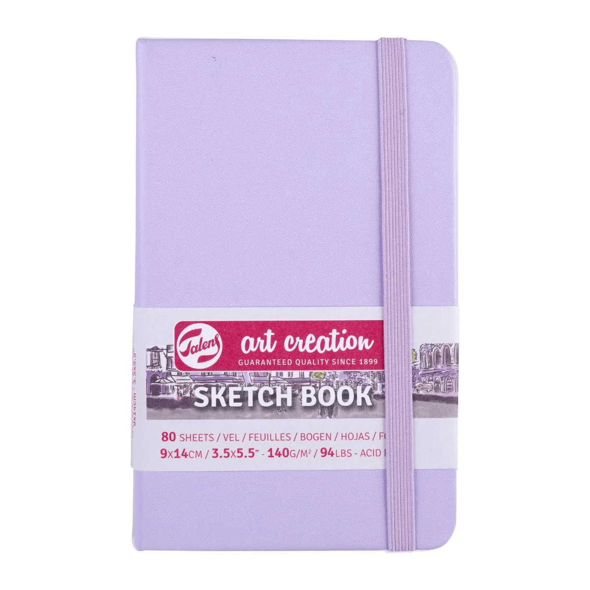 Talens Art Creation Sketchbook - Hardcover Pastel Violet Talens - Art Creation - Sketch Book - 9x14cm - Small Profile