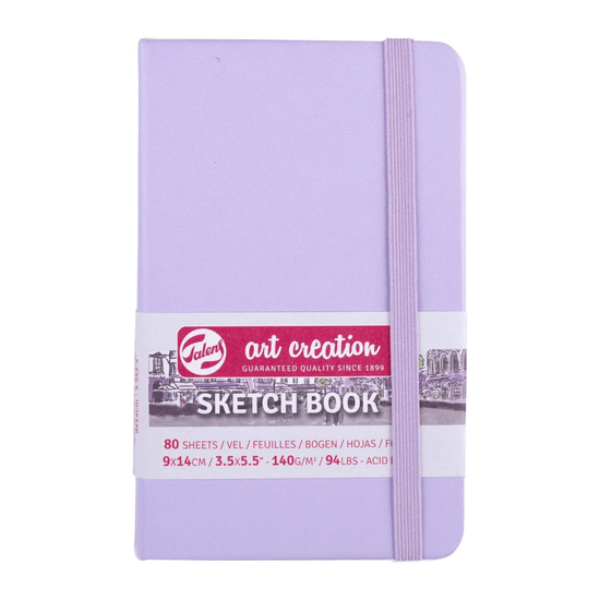 Talens Art Creation Sketchbook - Hardcover Pastel Violet Talens - Art Creation - Sketch Book - 9x14cm - Small Profile