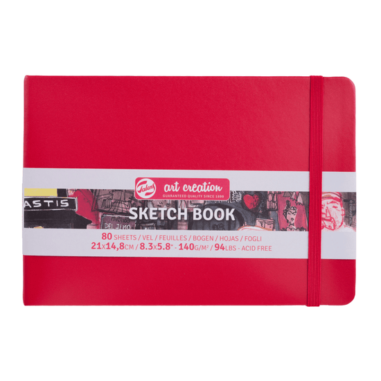 Talens Art Creation Sketchbook - Hardcover Red Talens - Art Creation - Sketch Book - 21x14.8cm - Landscape