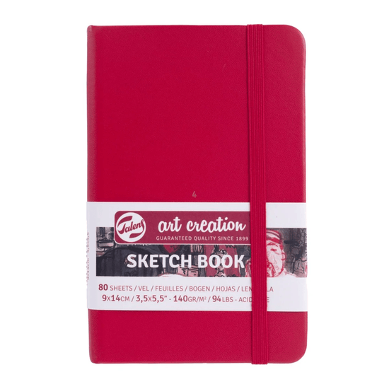 Talens Art Creation Sketchbook - Hardcover Red Talens - Art Creation - Sketch Book - 9x14cm - Small Profile