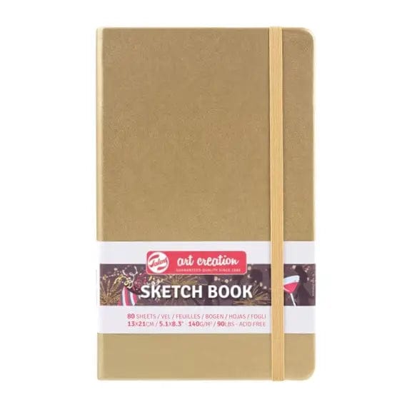 Talens Art Creation Sketchbook - Hardcover WHITE GOLD Talens - Art Creation - Sketch Book - 13x21cm - Profile - 80 Sheets
