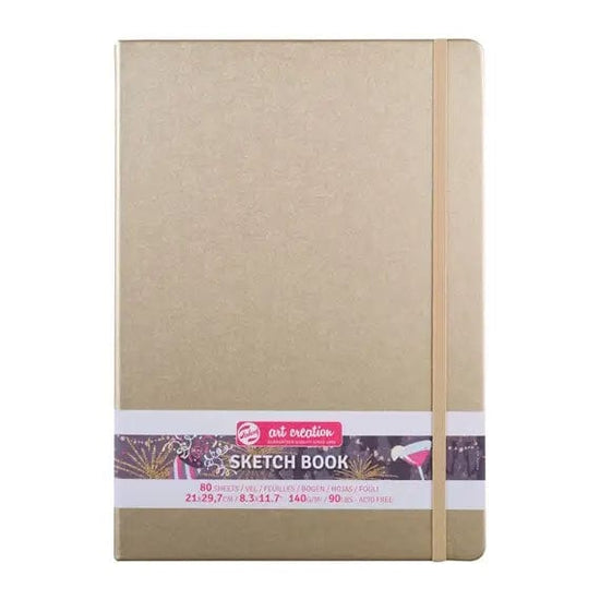 Talens Art Creation Sketchbook - Hardcover WHITE GOLD Talens - Art Creation - Sketch Book - 21x29.7cm - Large Profile - 80 Sheets