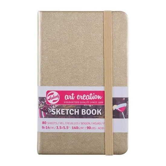 Talens Art Creation Sketchbook - Hardcover WHITE GOLD Talens - Art Creation - Sketch Book - 9x14cm - Small Profile - 80 Sheets