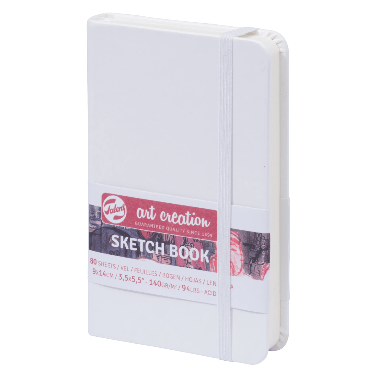 Talens Art Creation Sketchbook - Hardcover White Talens - Art Creation - Sketch Book - 9x14cm - Small Profile